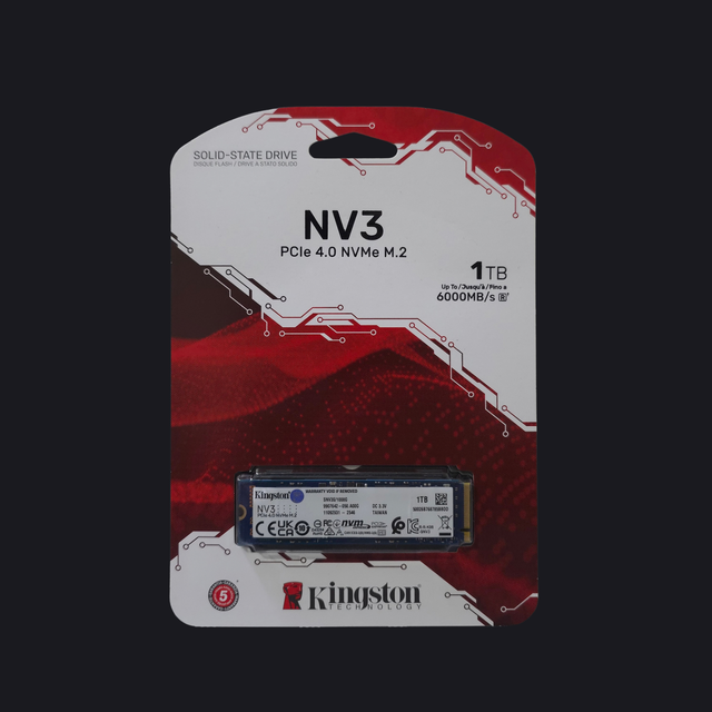SSD Kingston NV3 1TB M.2 2280 NVMe PCIe 4.0 (hasta 6000 MB/s)