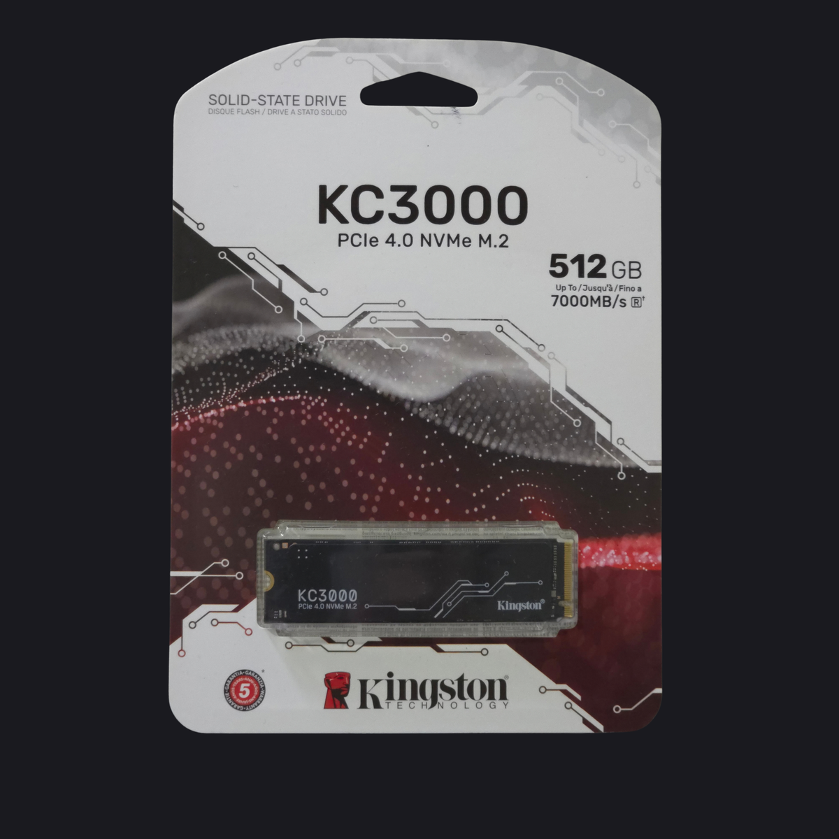 SSD Kingston KC3000 512GB M.2 2280 NVMe PCIe 4.0 (hasta 7000 MB/s)