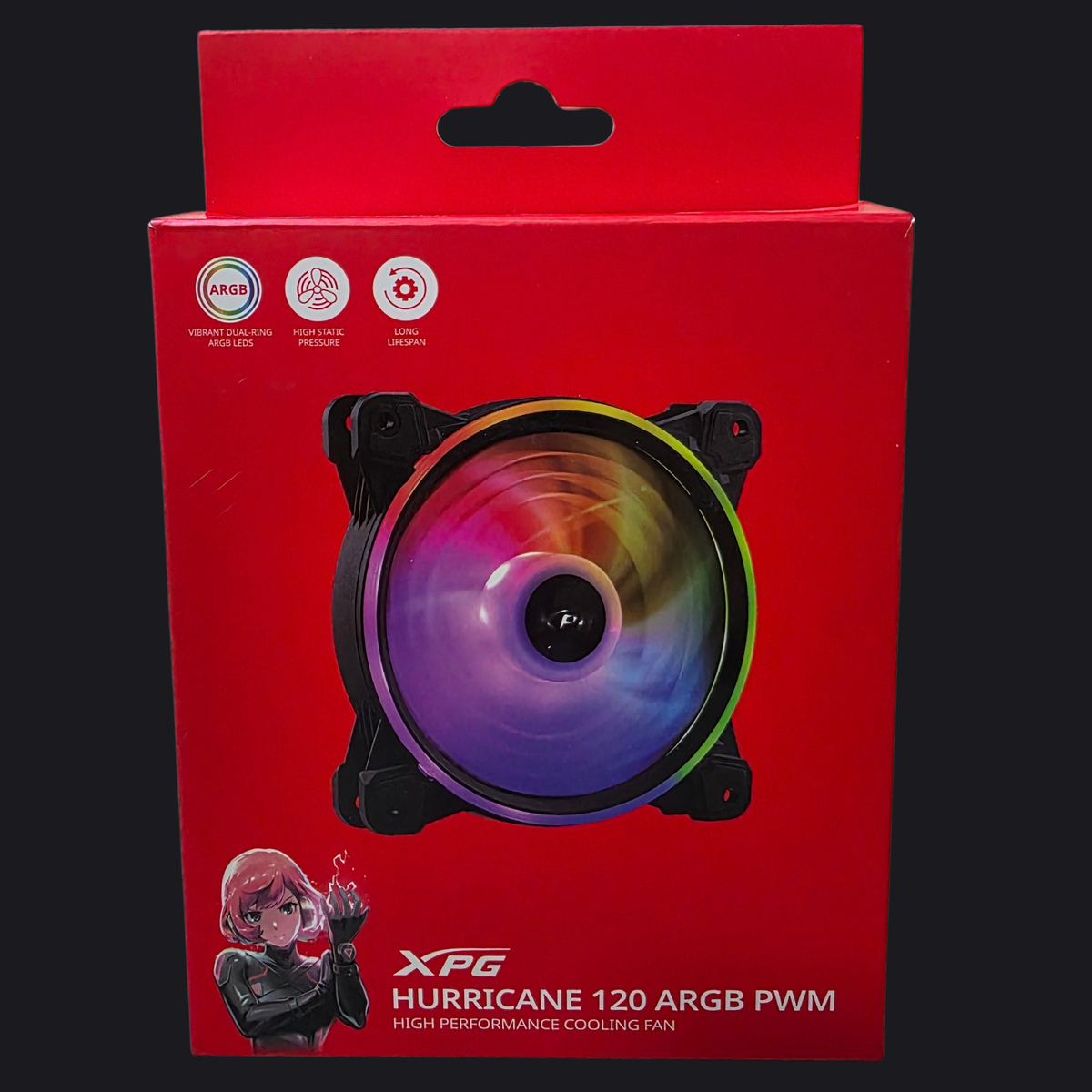 Ventilador XPG Hurricane 120 ARGB PWM 120 mm