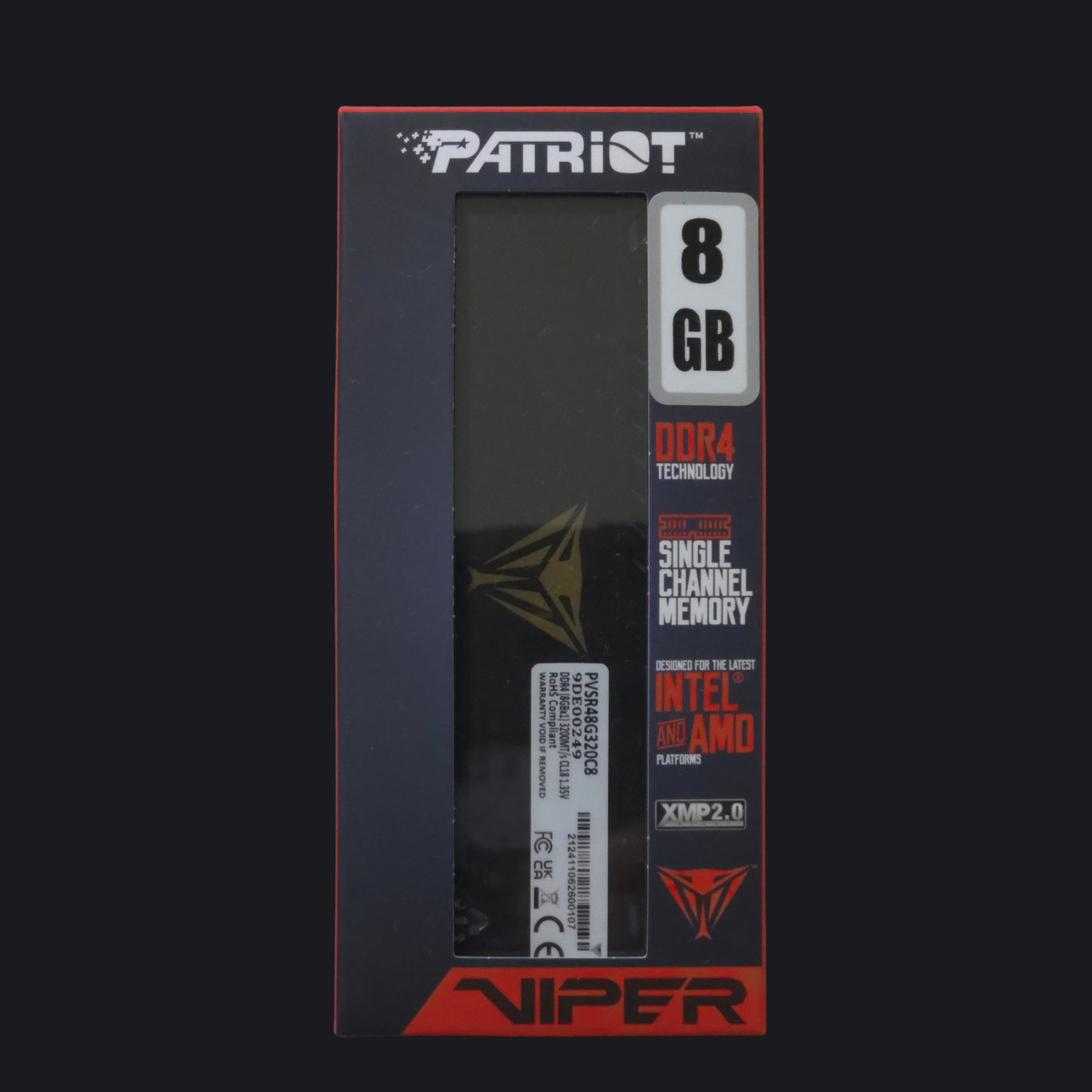 Memoria RAM Patriot Viper Steel RGB DDR4 8GB 3200 MHz CL18