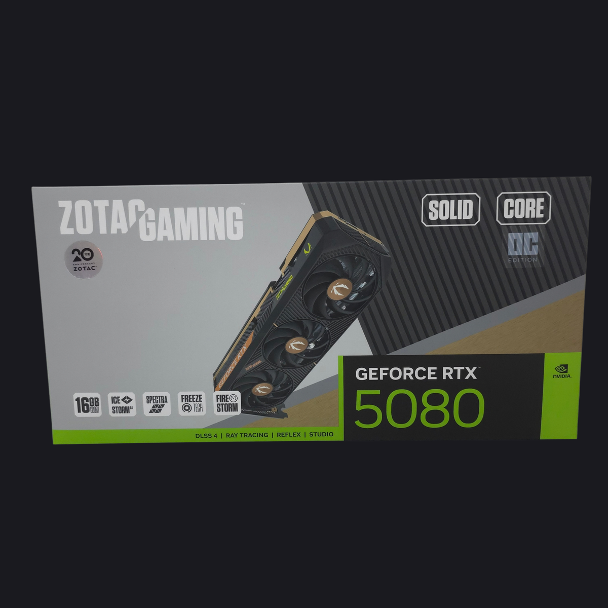 Tarjeta de Video ZOTAC GAMING GeForce RTX 5080 SOLID CORE OC 16GB GDDR7