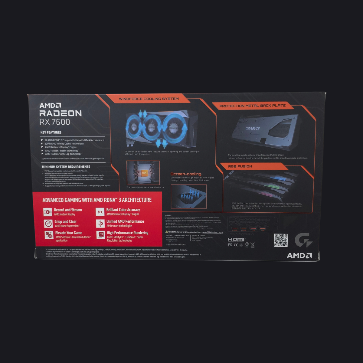 Tarjeta de Video Gigabyte Radeon RX 7600 GAMING OC 8GB GDDR6